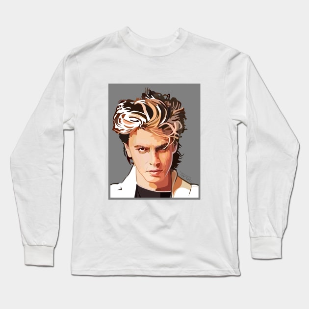 John Taylor From Duran Duran (grey) Long Sleeve T-Shirt by So Red The Poppy